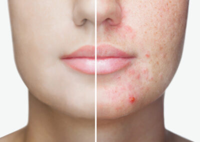 Akne - vor und nach der Behandlung